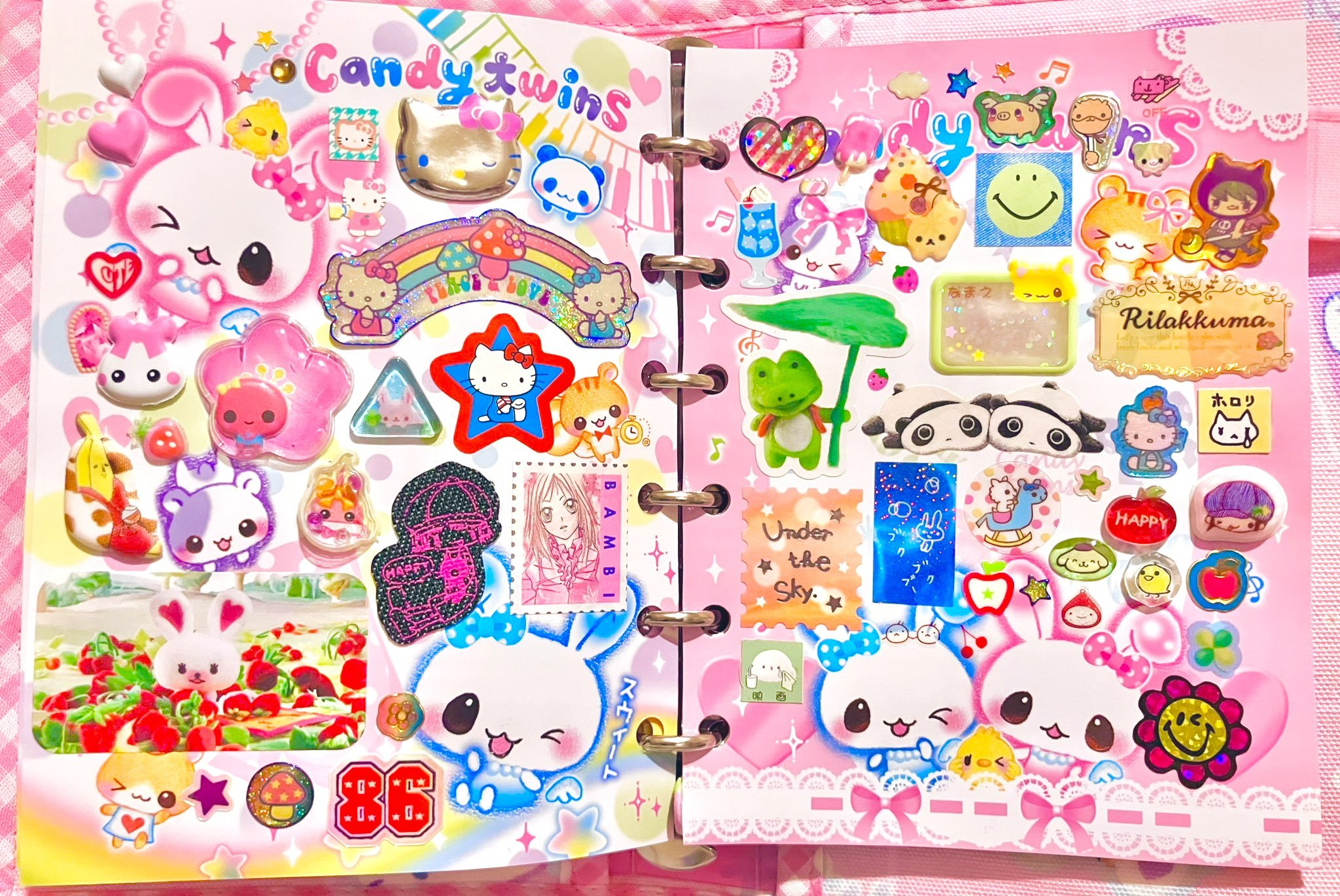 Cute bunny scrapbook collage